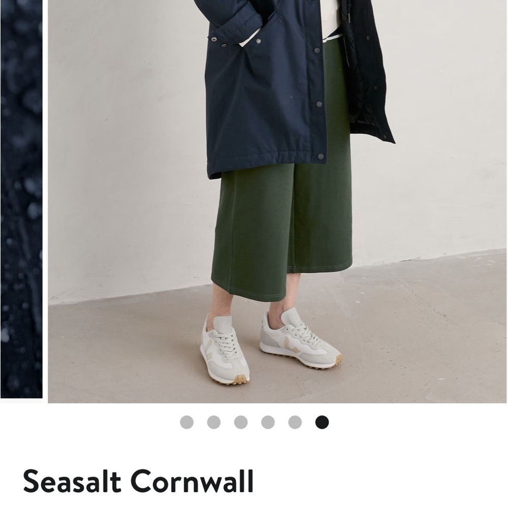 Navy blue Hooded Women's Coat - Picture 8 of 16